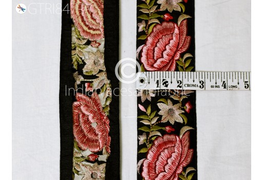 9 Yard Embroidered Fabric Dresses Trim Floral Saree Border DIY Crafting Sewing Ribbon Beach Bags Home Decor Embellishment Tape Drapery Home Décor Trimming