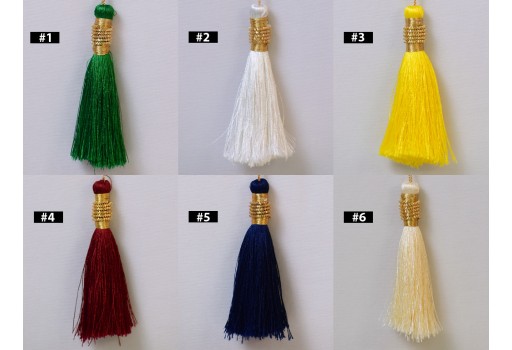 8 Pieces Viscose Thread Tassels Jewelry Decorative Handmade DIY Crafting Tassels Christmas Home Decor Charms Gypsy Boho Latkan Keychains