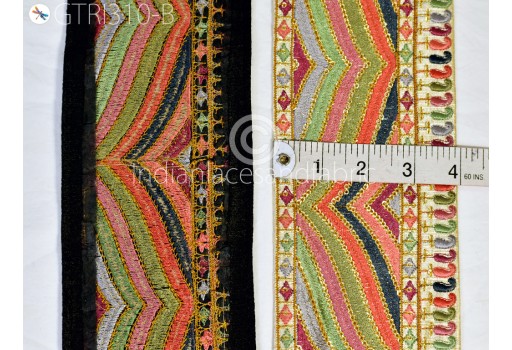 9 Yard Indian Embroidered Sari Border wedding wear gown Trim Embroidery Embellishments Saree Ribbons table runner Cushions cover lace Home Décor Sewing DIY Crafting Trimmings