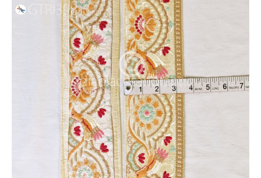 9 yard Indian Embroidery Sari Border wedding gown Trim Embroidery Embellishments Saree Ribbons kurti tape Cushions cover lace Home Décor Sewing DIY Crafting Trimmings