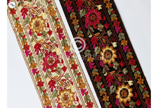 9 Yard Decorative Handmade Embellishments DIY Crafting Pillow Cover Sewing Embroidered Saree Ribbon Indian Sari Border Home Décor Bags Embroidery Fabric Trim