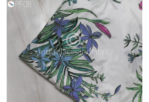 Floral Printed Modal Rayon fabric Sold By The Yard Flowy Summer Dress Shirt Comfortable Clothing Indian Wedding Costumes Drapery Sewing Crafting