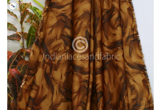 Indian Modal Satin Fabric by The Yard Soft Printed Fabric Women Flowy Summer Dresses Shirt Clothing Wedding Costumes Drapery Sewing Crafting Dress Material