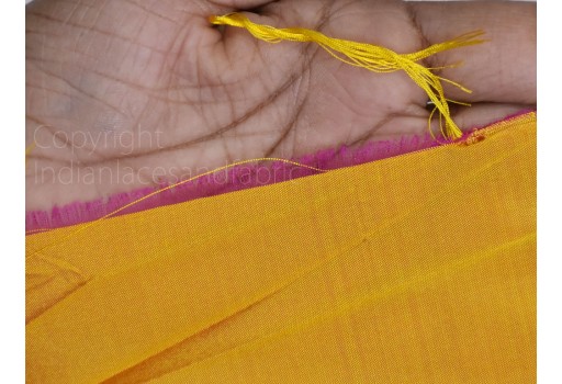 80 gsm Iridescent Yellow Magenta Indian Pure Silk Fabric by the yard Soft Silk Curtains Scarf Costume Apparels Wedding Evening Dresses Dolls Wall Decor Home Furnishing