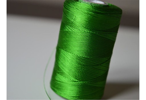 Parrot Green Thread Spool Art Silk Thread
