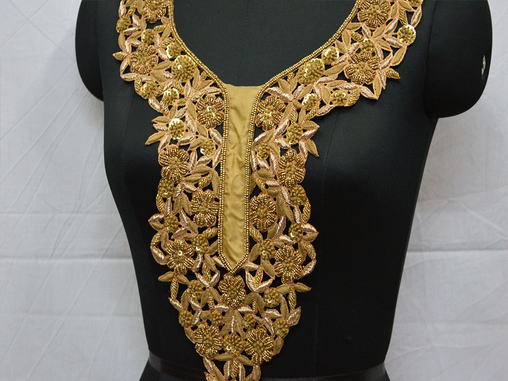 Shop zardosi neck patches for costume and designer dresses from our ...