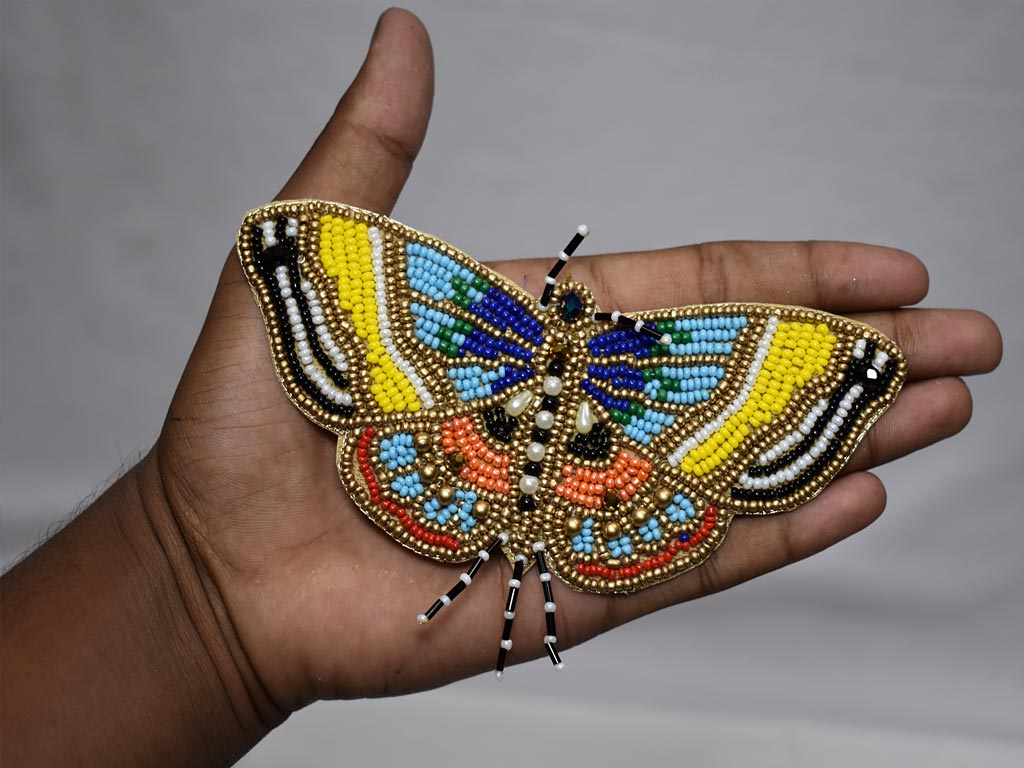 Beaded Butterfly Pin Butterfly Brooch Beaded Butterfly Embroidered  Butterfly Beaded Butterfly Pin Butterfly Pin 