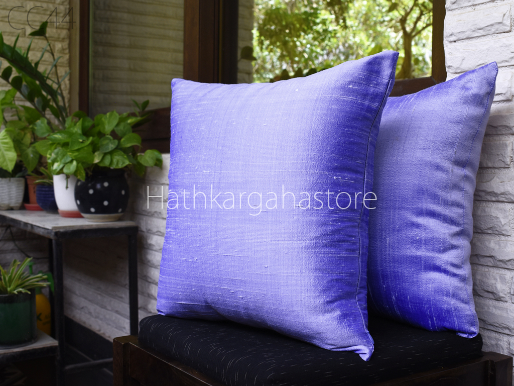 Lavender Dupioni Silk Cushion Cover Handmade Throw Pillow Home Decor Pure Silk Lumbar Pillowcases House Warming Bridal Shower Gift