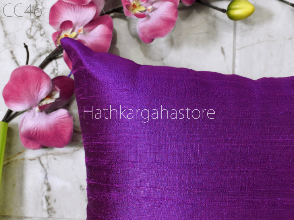 Purple Taffeta Silk Cushion Cover - Luxury Wedding Invitations, Handmade  Invitations & Wedding Favors