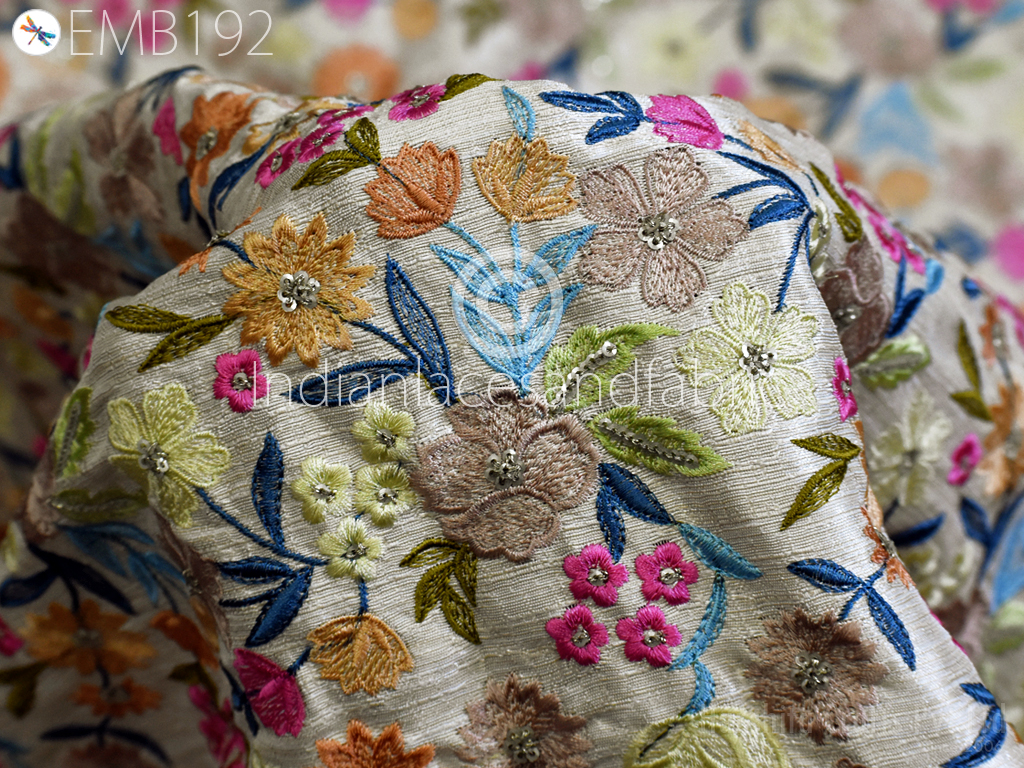 Embroidery floral fabric for garments
