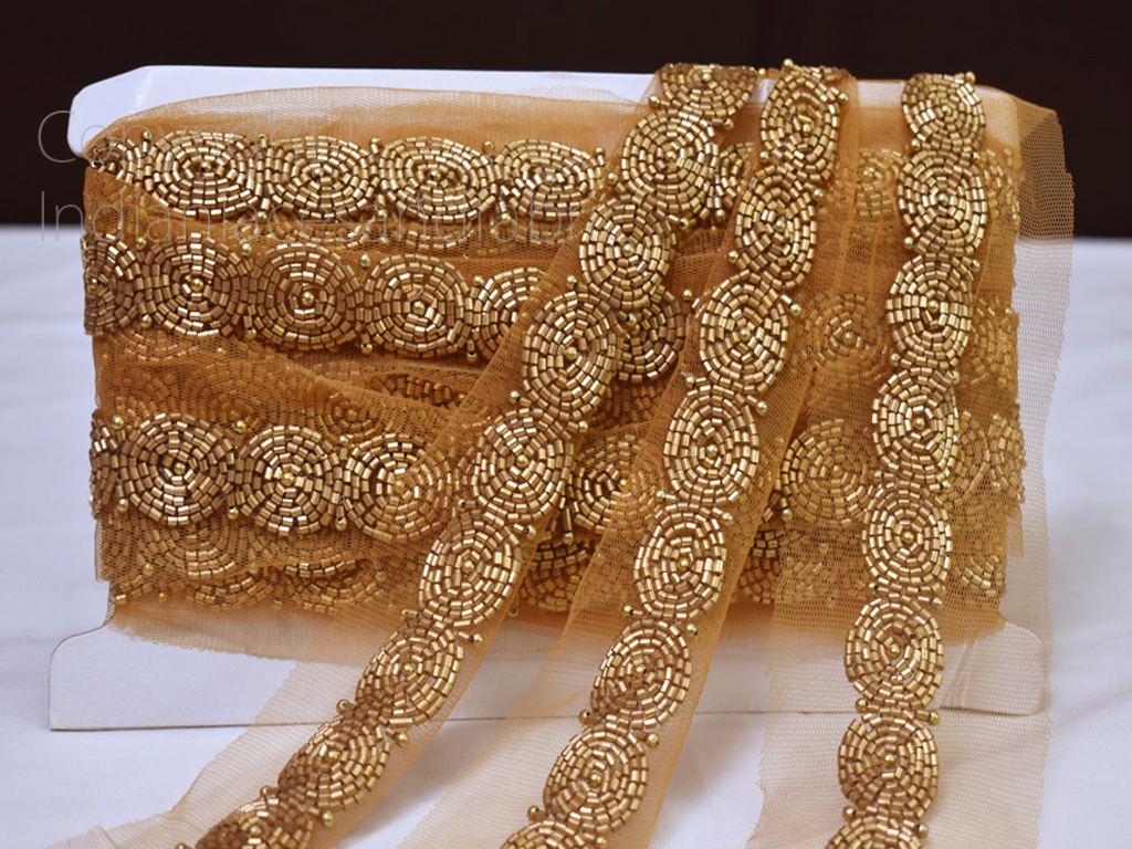 Golden Lace Trim Tassels Latkan Laces Pipe Border for Dress Sarees Blouses  Suit | eBay