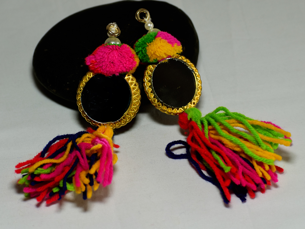 20 Pieces Decorative For Hair Accessory Belt Boho Hippie Banjara Gypsy Key Charm Latkan Home Decor Curtains DIY Crafting Tribal Pom-Pom Tassels