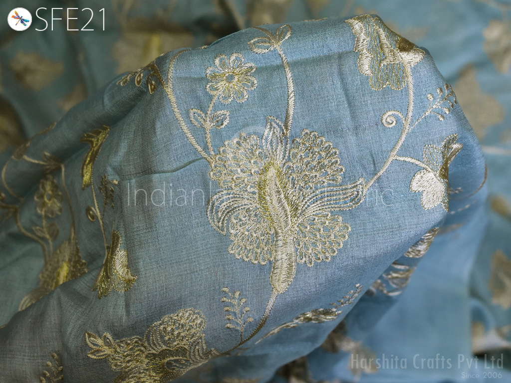 indian sari silk fabric - Gold embroidery  Indian fabric, Sari fabric,  Indian textiles