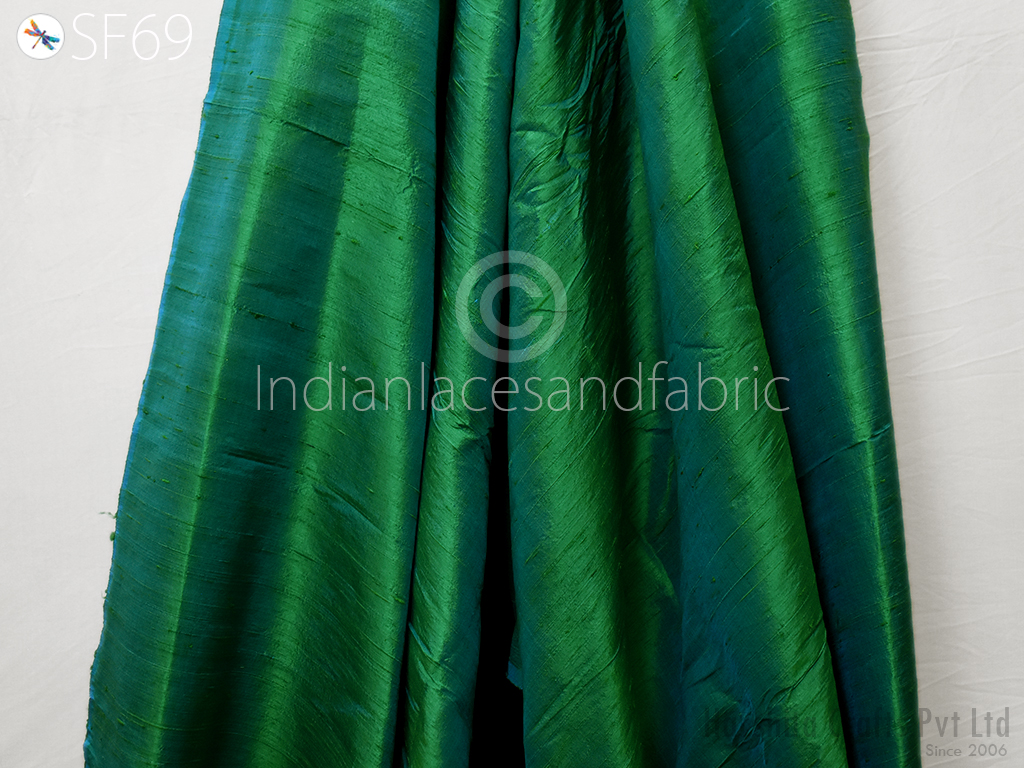 Peacock 100% Pure Silk Fabric by the Yard, 41 Inch Pure Silk