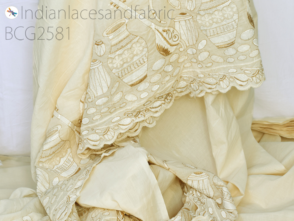 Cotton Eyelet - Ivory - Gala Fabrics