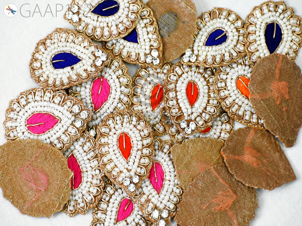 20 Indian Patches Sewing Handmade Patch Bridal Handcrafted Bridal Embellish  Headband DIY Crafting Home Decor Cushion