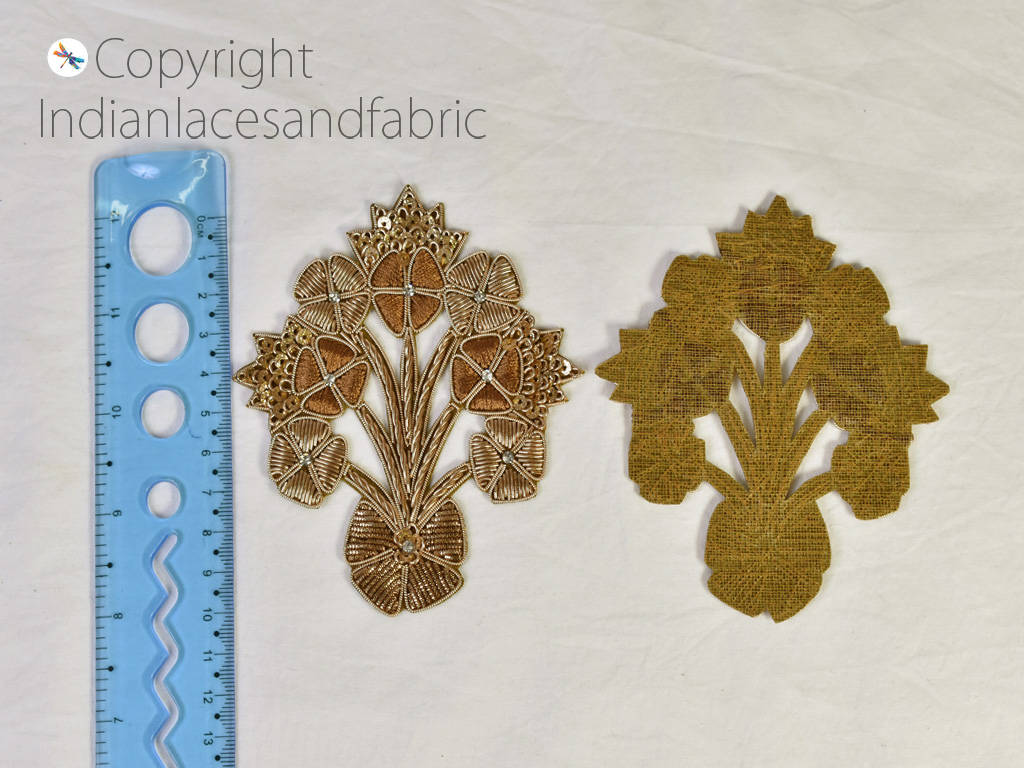 Fabulous collection of Zari appliques for making cusion covers