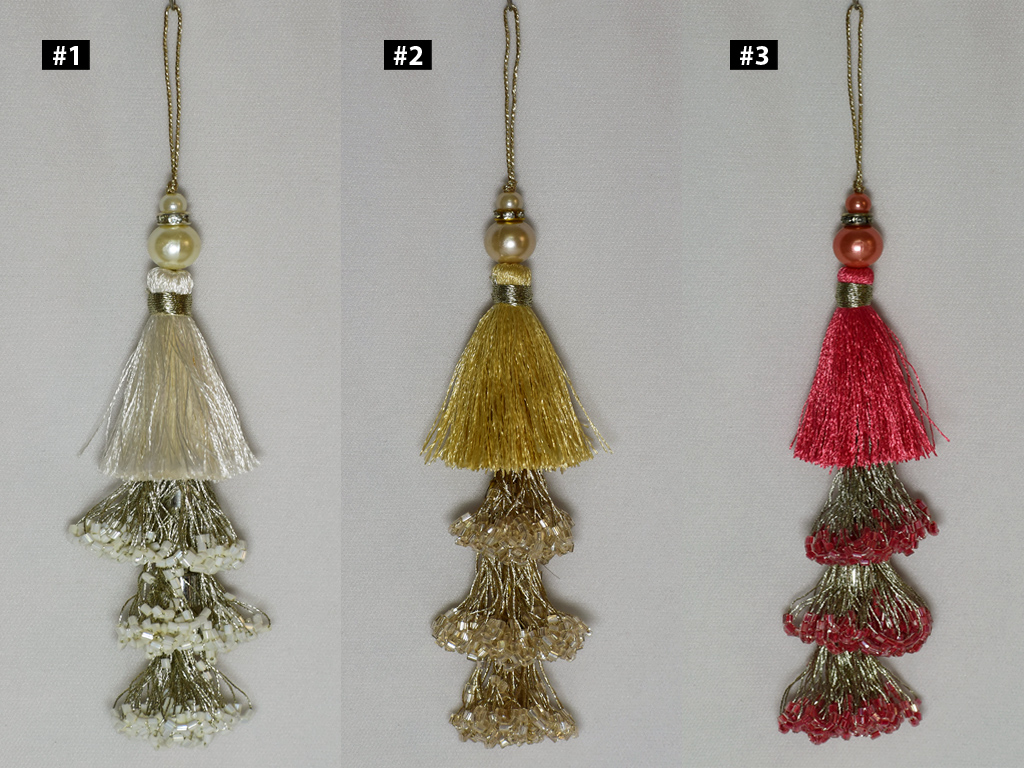 8 Pieces Beaded Tassels Jewelry Making Decorative Handmade DIY Crafting  Tassels Christmas Home Décor Charms Gypsy