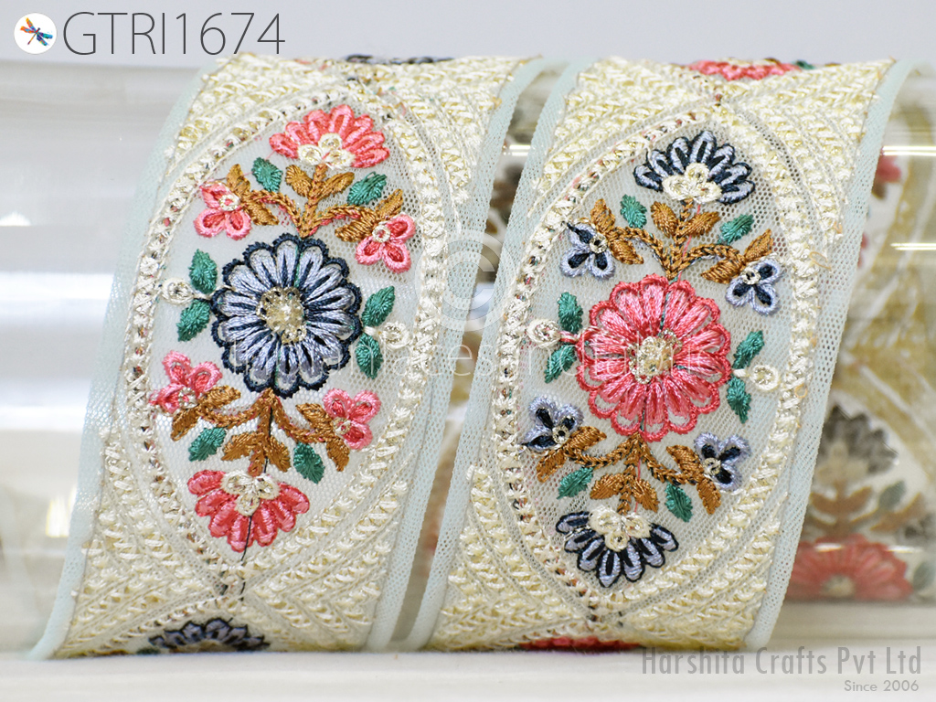 Make beautiful festive wear using our embroidery trims and border